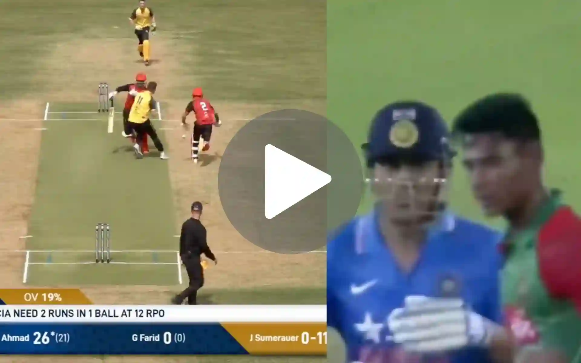 [Watch] Dhoni-Mustafizur-Esque Collision Leads To Hilarious Dismissal In ECS T10